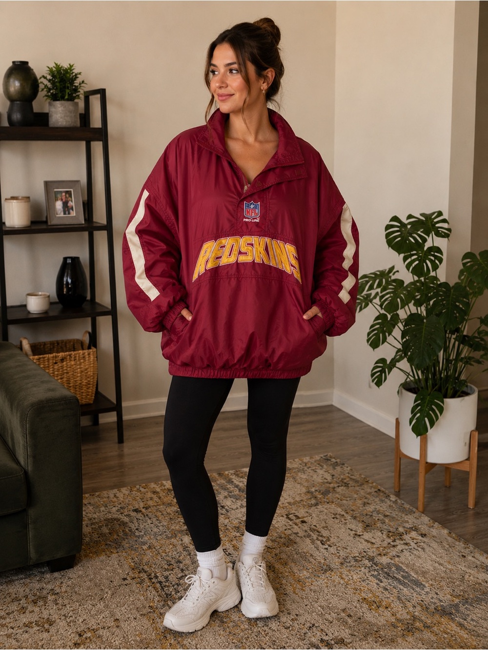 Vintage 90s Starter NFL Pro Line Washington Redskins Pullover Jacket XXL
